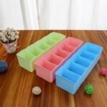 Desktop Storage Organizer Box Set - 5 Grid Compartments for Clothing, Underwear, Socks & Ties (4-Piece) - Image 7