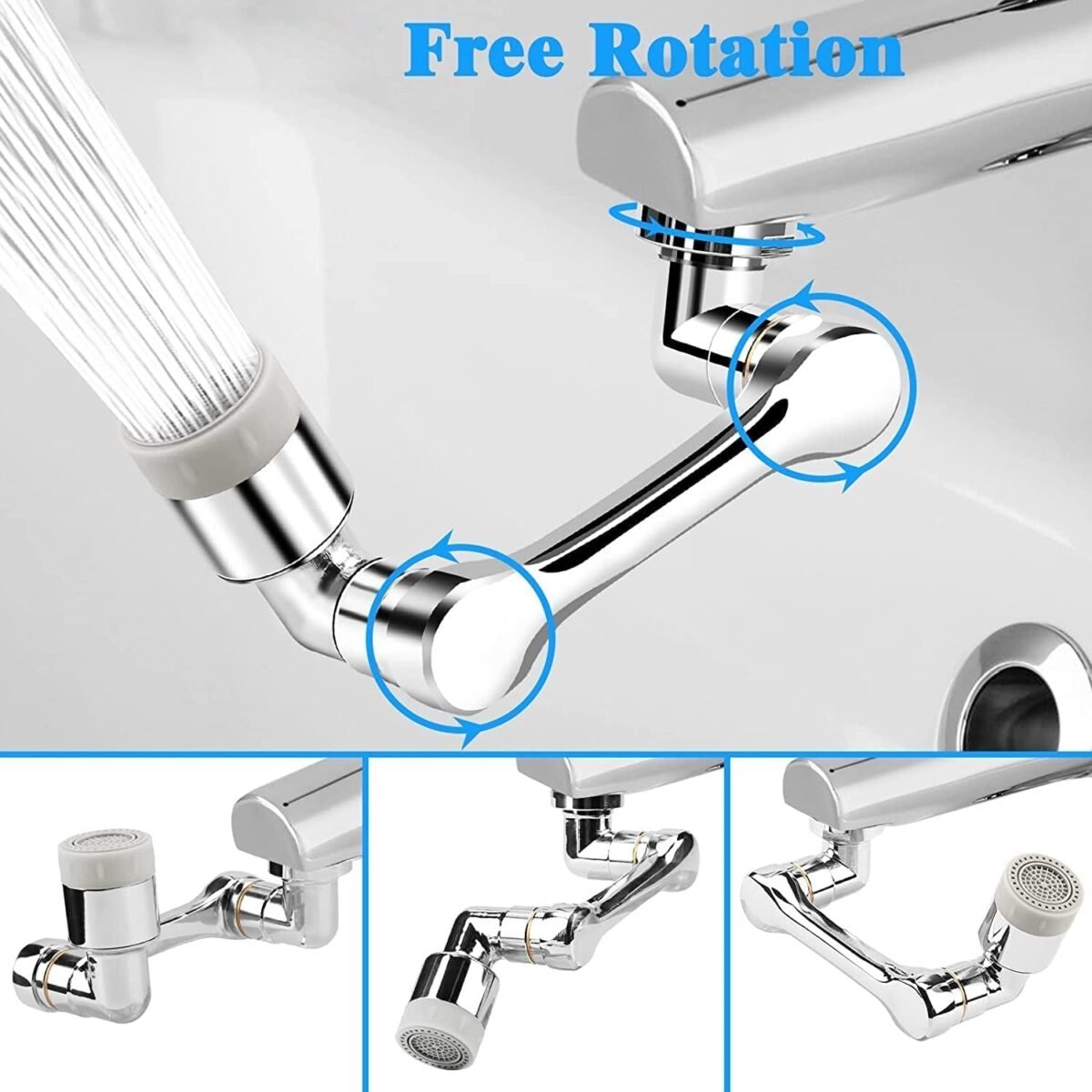 Flexible Faucet Splash Head Extender Aerator, Universal Splash Filter Faucet Sprayer (1 Set) - Image 7