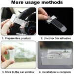 Windscreen cardholder, Fastag Stand, Transparent Ticket Holder Car (2 Pc Set) - Image 5
