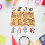 Wooden Animal Puzzle Learning Educational Board (1 Set / 28×20 Cm) - Image 4