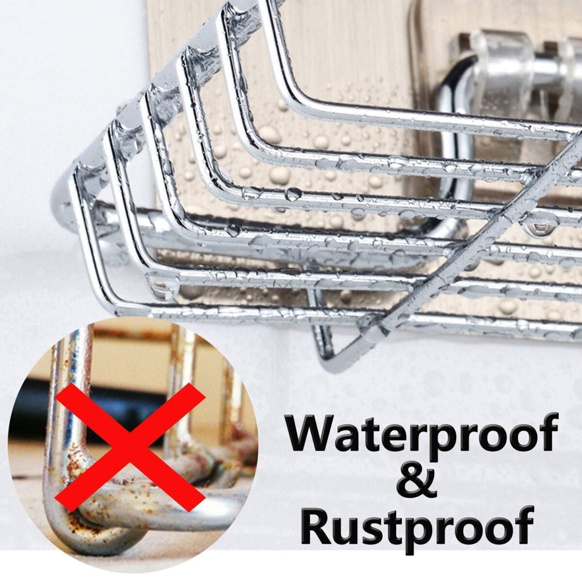 Kitchen Bathroom Soaps Storage Rack with 2 Hook for Home - Image 7