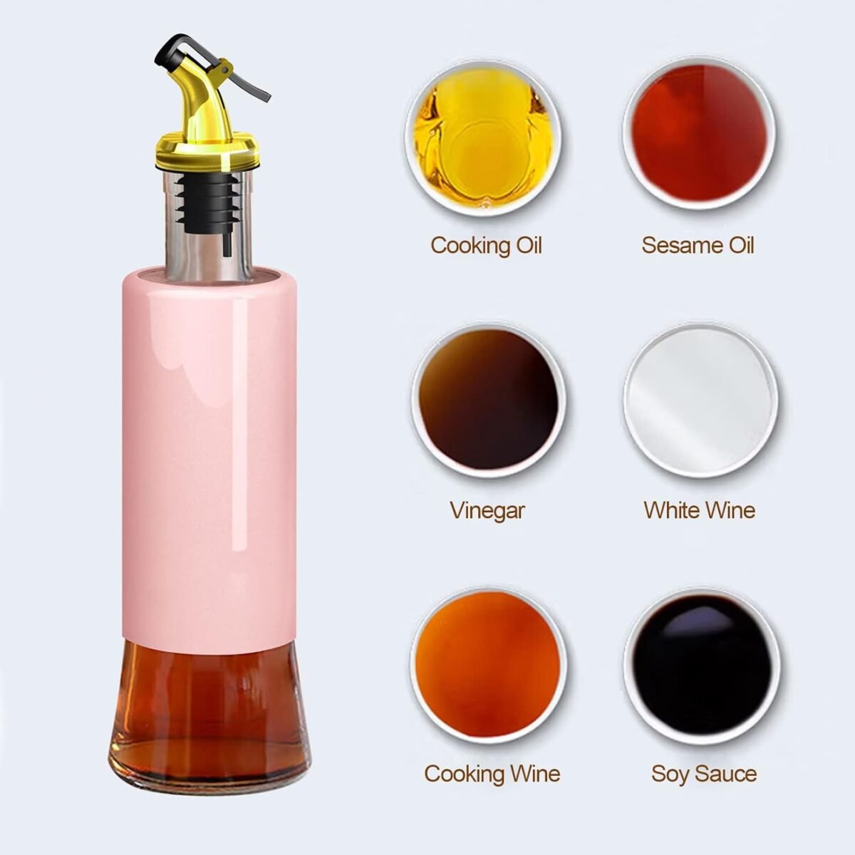 Olive Oil Dispenser – Leakproof Glass Bottle with Non-Drip Spout for Kitchen & Cooking (300 ML) - Image 7
