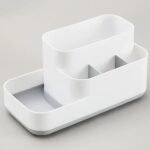 Plastic Multipurpose 5 Compartment Bathroom Desk Organizer Holder (1 Pc) - Image 5