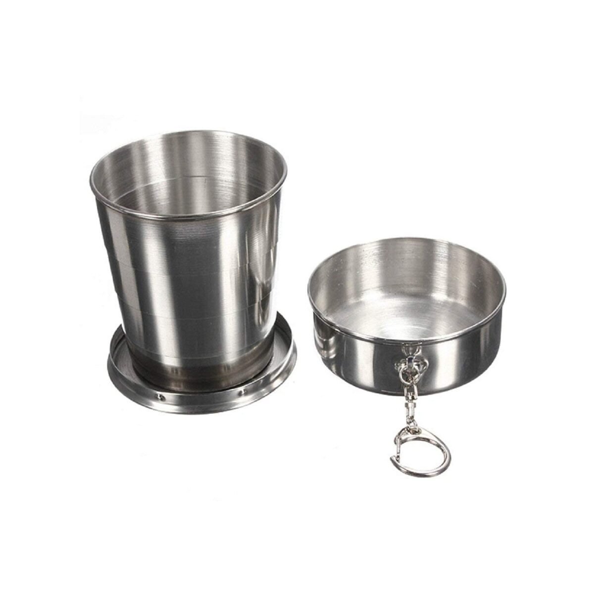 2 in 1 Camping Folding Cup with Keychain (1 Pc) - Image 5