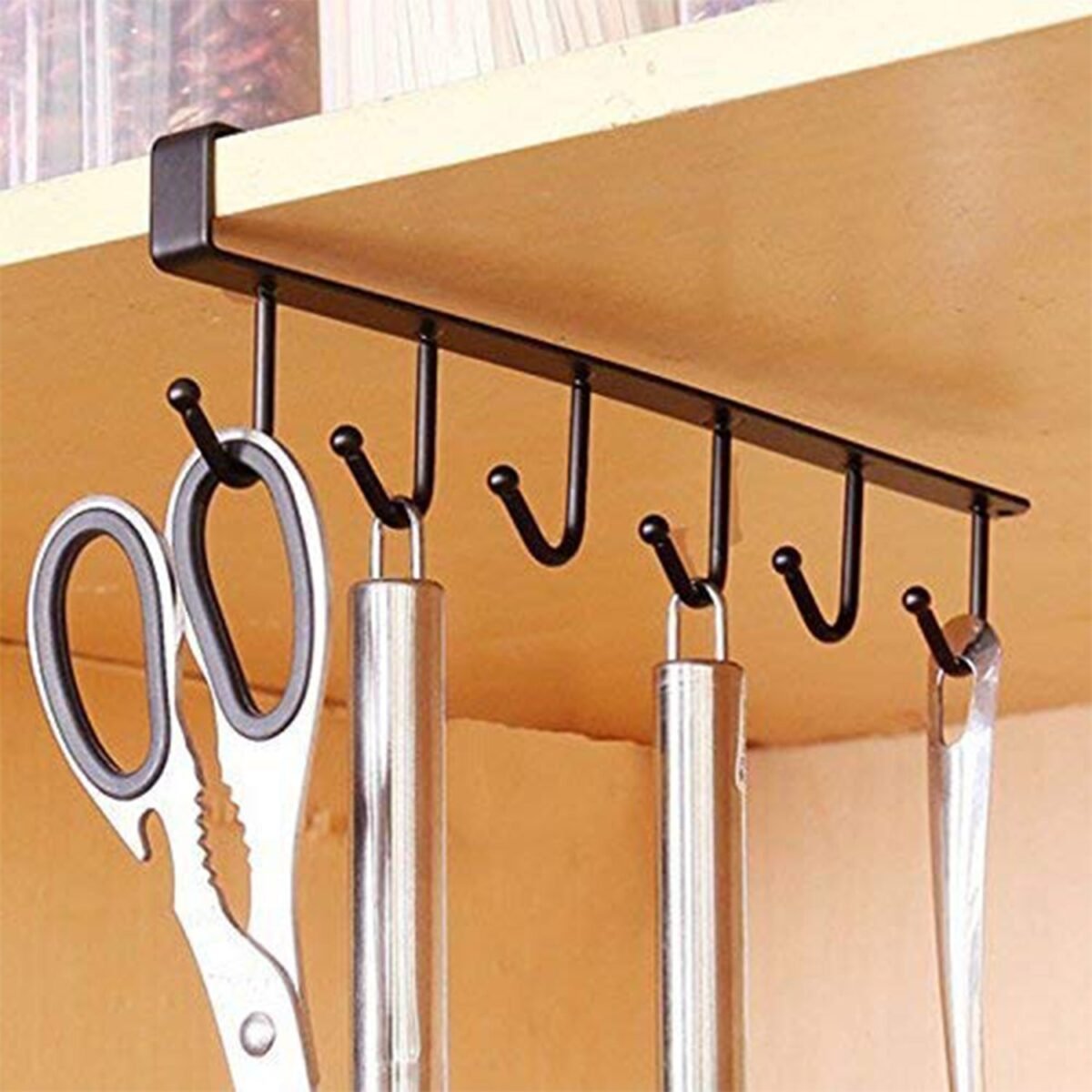 Metal Multifunctional Cabinet Storage Organize 6 Hook Rack For Hanging (1 Pc / Big) - Image 4
