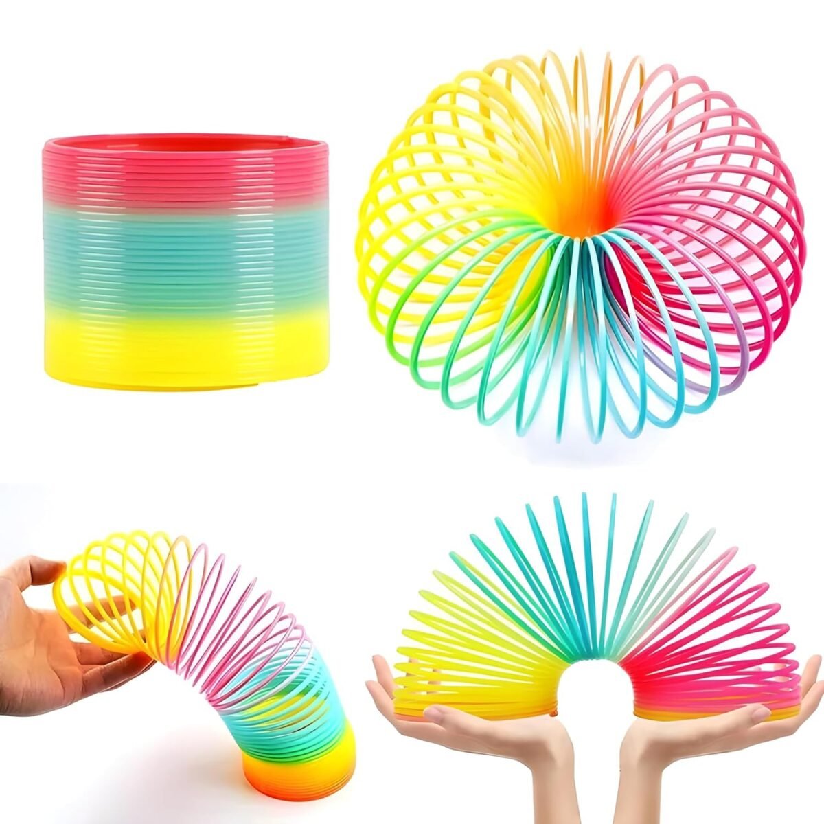 Rainbow Slinky Spring Toy – Compact, Portable Fun Toy for Kids & Adults, Great for Birthdays (1 Pc) - Image 3