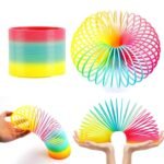 Rainbow Slinky Spring Toy – Compact, Portable Fun Toy for Kids & Adults, Great for Birthdays (1 Pc) - Image 3
