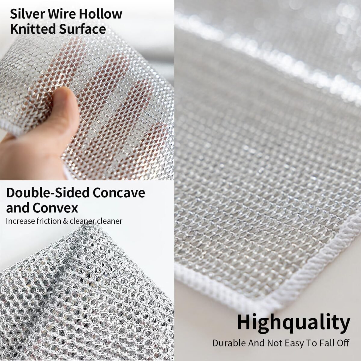 One-Sided Multipurpose Microfiber Cloths, Scrubber (1 Pc / 20x20 Cm) - Image 4