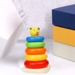 Plastic Baby Kids Teddy Stacking Ring Jumbo Stack Up Educational Toy 5pc - Image 5