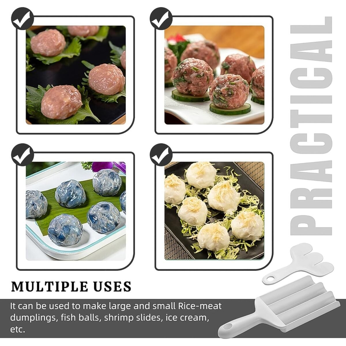 Gujia & Meatball Maker Set Easily Shape Meatballs Maker (1Pc) - Image 4