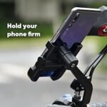 Mobile Phone Holder With Easy Adjustable Rear View Mirror Mount Solid Metal Cradle Stand Suitable for Bike & Mobile Phones - Image 5