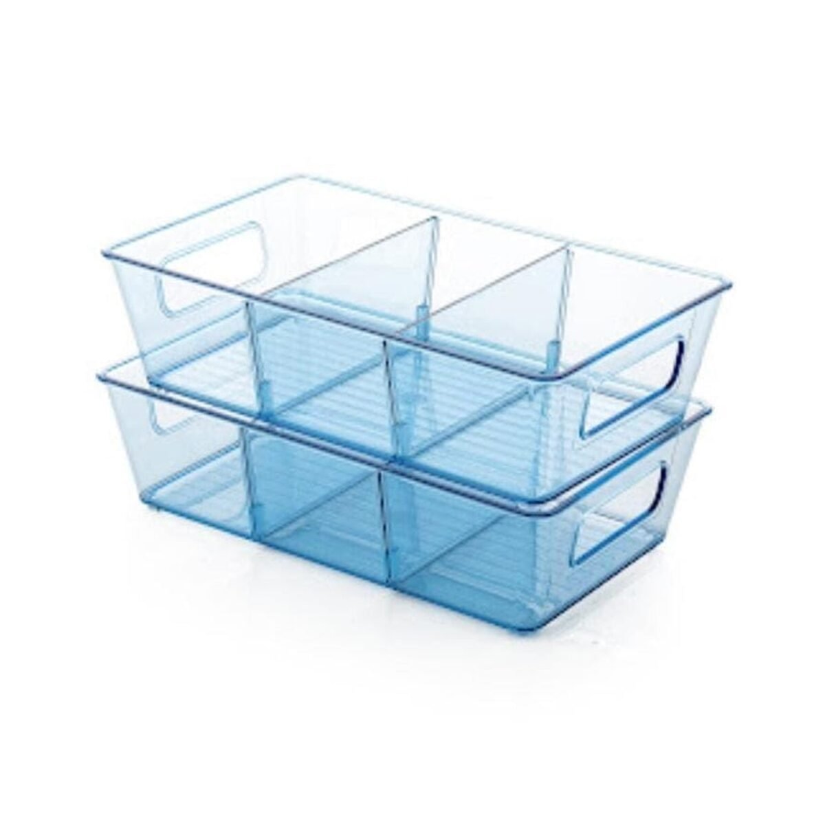 Plastic Refrigerator Organizer Bins, Set Of 2 Stackable Fridge Organizers with Handle, Clear Organizing Food Fruit Vegetables Pantry Storage Bins for Freezer kitchen Cabinet Organization and Storage (2 Pcs Set Mix Color) - Image 7