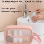 Cosmetic Pouch, Make up Bag for Home & Travel, Toiletry Bag for Cosmetics, Brushes, Accessories Set of 3 Small, Medium & Big - Wash Bag - Image 3