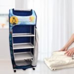 Multi Purpose Foldable Baby Wardrobe / Toy Box 5 Shelves Cartoon Printed - Image 3