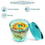 Manual Stainless Steel Vegetable Chopper – Compact, Extra Sharp with 5 Blades - Image 9