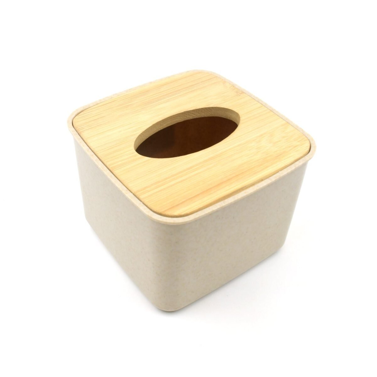 Tissue Box Desktop Stand Bamboo Tissue Cover Box Rectangular Paper Towel Holder Removable Tissue Dispenser for Bathroom Vanity Countertop Bedroom Car Holder Paper Towels Dispenser (1 Pc ) - Image 4