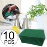 Scrub Sponge Cleaning Pads Aqua Green  10PCS - Image 8