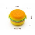 Burger Shape Lunch Box – Double Layer 1000ml Food Container with 2 Spoons for Kids - Image 6