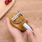 Stainless Steel 2-in-1 Potato Peeler - Multifunctional Julienne Cutter for Vegetables & Fruits