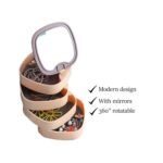 4 Layers Jewellery Box, 360 Degree Rotating Jewelry Box, Jewelry and Earring Organizer Box with Mirror, Accessory Storage Box (Multicolor) - Image 10