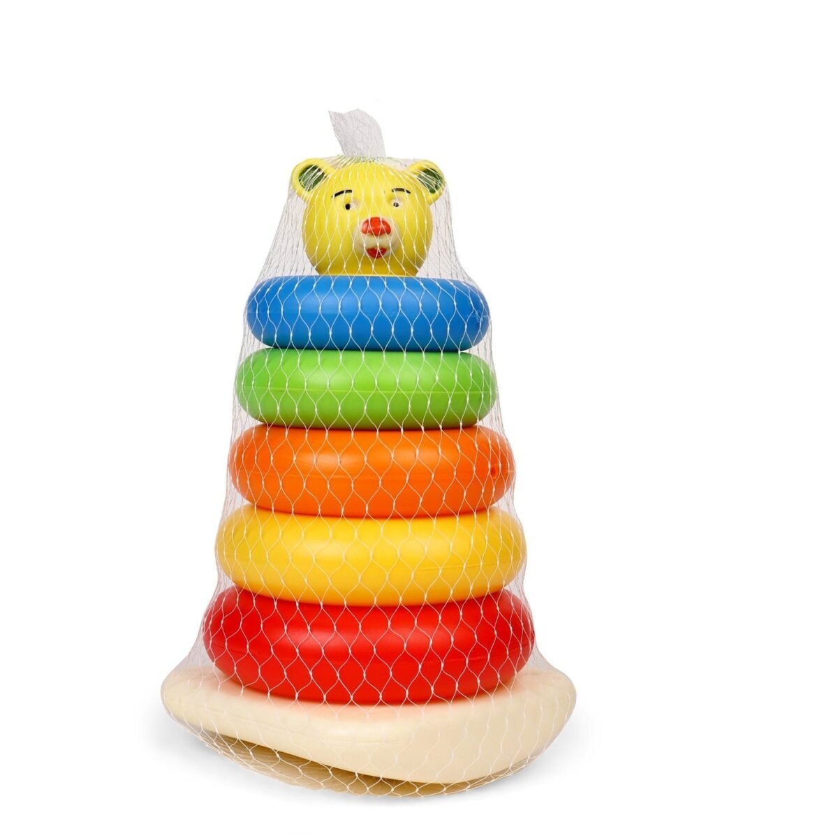 Plastic Baby Kids Teddy Stacking Ring Jumbo Stack Up Educational Toy 5pc - Image 6