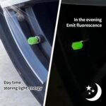 Tyre Valve Caps Luminous Glow Car Tire Valve Cap Covers vaal cap (4 Pcs Set) - Image 5