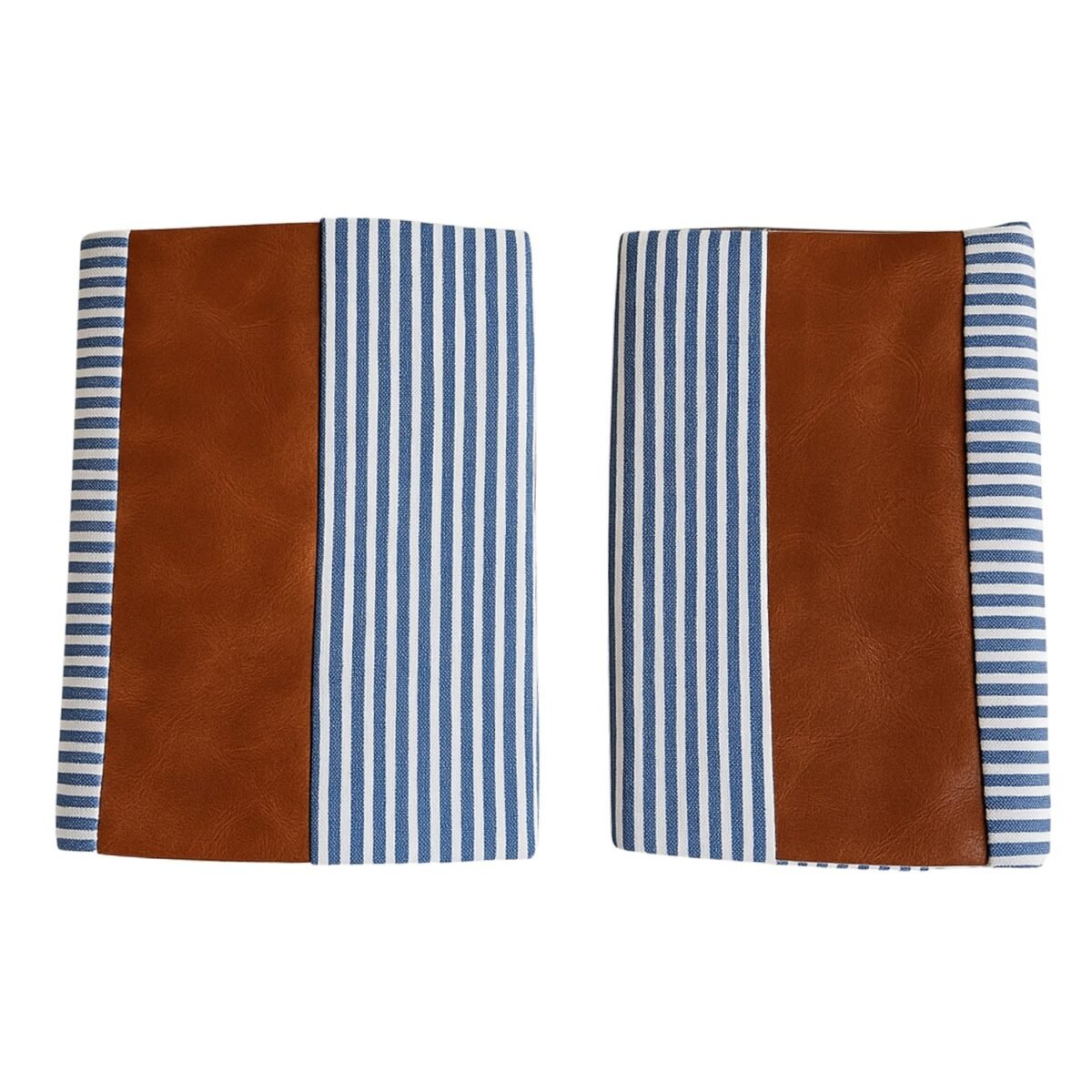 Pillow Covers, leather & cotton Cushion Covers (20 × 20 Inch / 1 Pair / 2 Pc) - Image 1