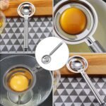 kitchen tools Egg Yolk White Separator Stainless Steel Egg White Separator Tools Eggs Yolk Filter Gadgets Kitchen Gadgets Separating Funnel Spoon Egg Divider Tools - Image 7