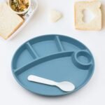 Plastic Food Plates / Biodegradable 5 Compartment Plate With Spoon for Food Snacks / Nuts / Desserts Plates for Kids, Reusable Plates for Outdoor, Camping, BPA-free (1 Pc) - Image 4