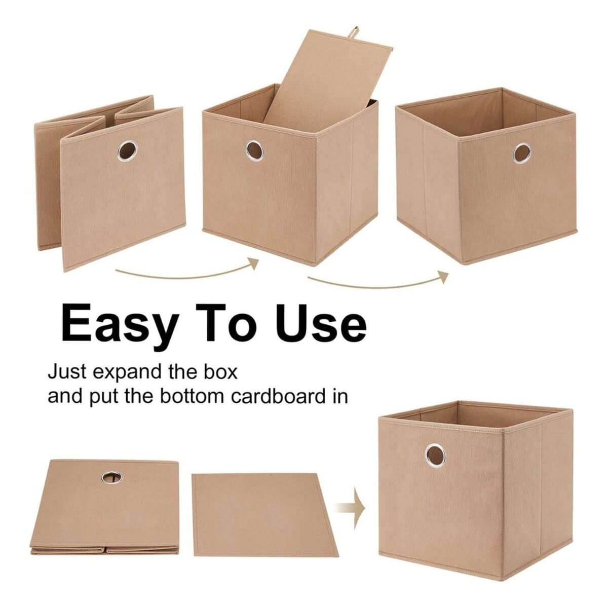 Foldable Square Storage Box (20x20 Cm / 1 Pc) - Image 6