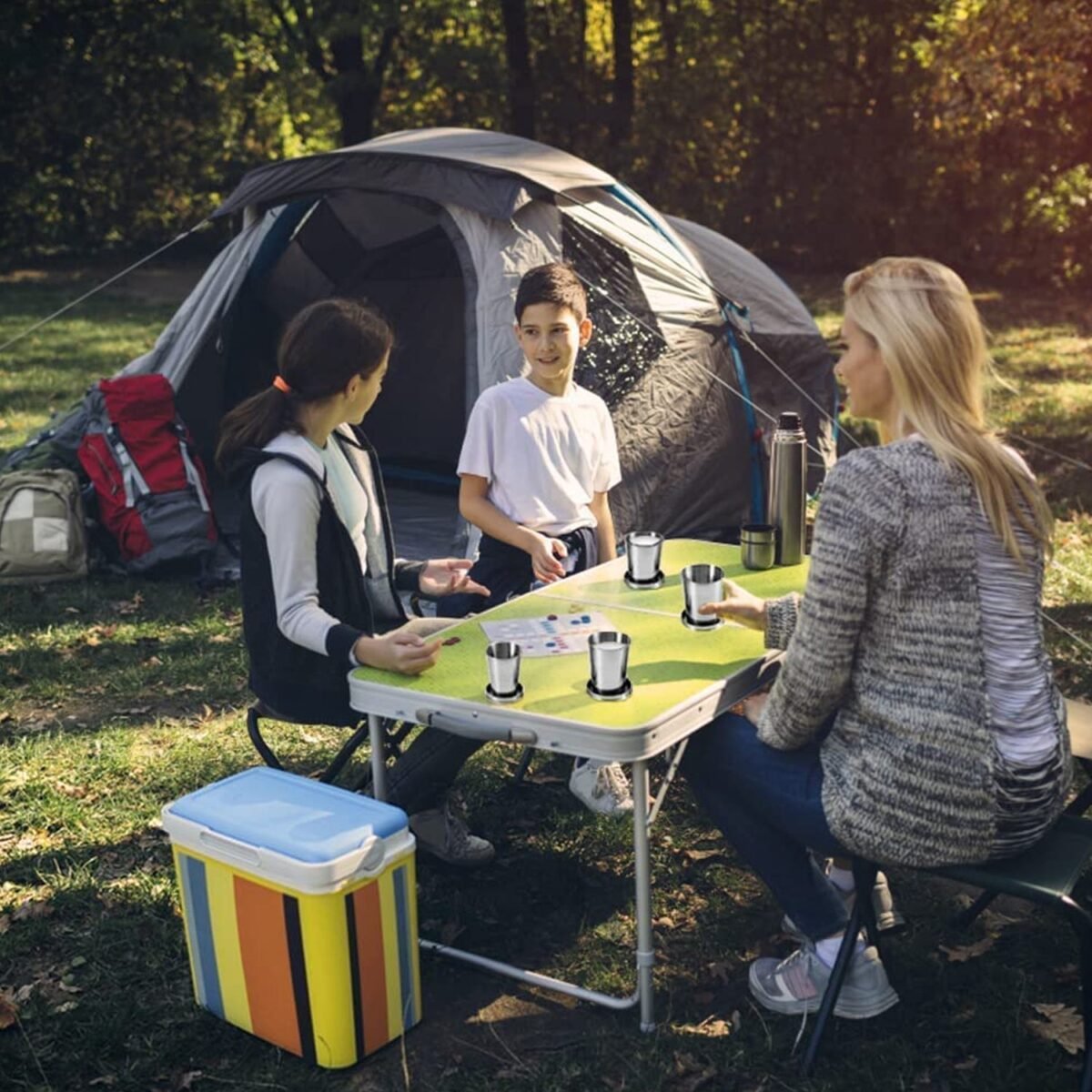 2 in 1 Camping Folding Cup with Keychain (1 Pc) - Image 6