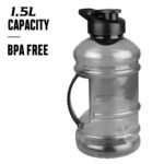 Sports Gym 1.5 Liters Gallon Water Bottle with Mixer and Strainer - Image 10