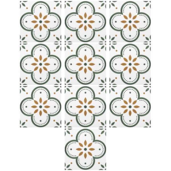 Peel and Stick Floor Tiles Kitchen / Bathroom Backsplash Sticker Detachable Waterproof DIY Tile Stickers for Wall Decoration Tiles Home Decoration (8x8 Inch / 10 Pcs Set)