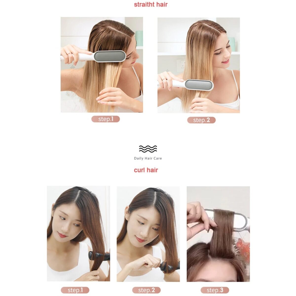 Hqt-909B Hair Straightener Used While Massaging Hair Scalps And Head., Hair accessories - Image 10