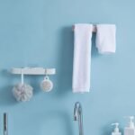 Bathroom Towel Slipper Hanging Rack Self Adhesive Wall Mounted (1 Pc) - Image 9