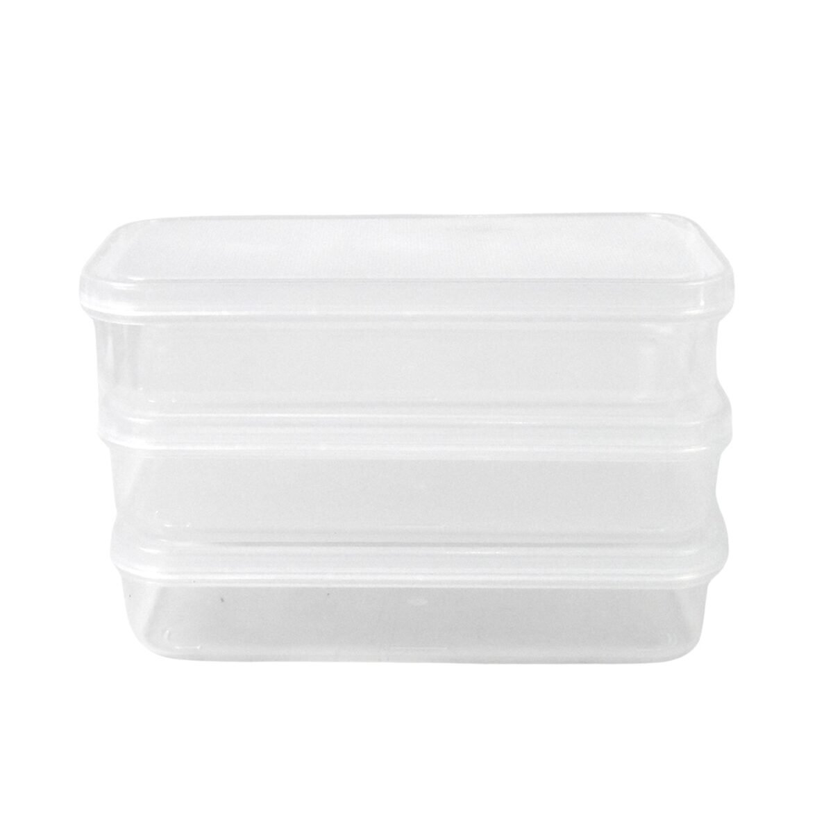 Plastic Square Lunch Box, Kitchen Containers Set (3 Pcs Set) - Image 1