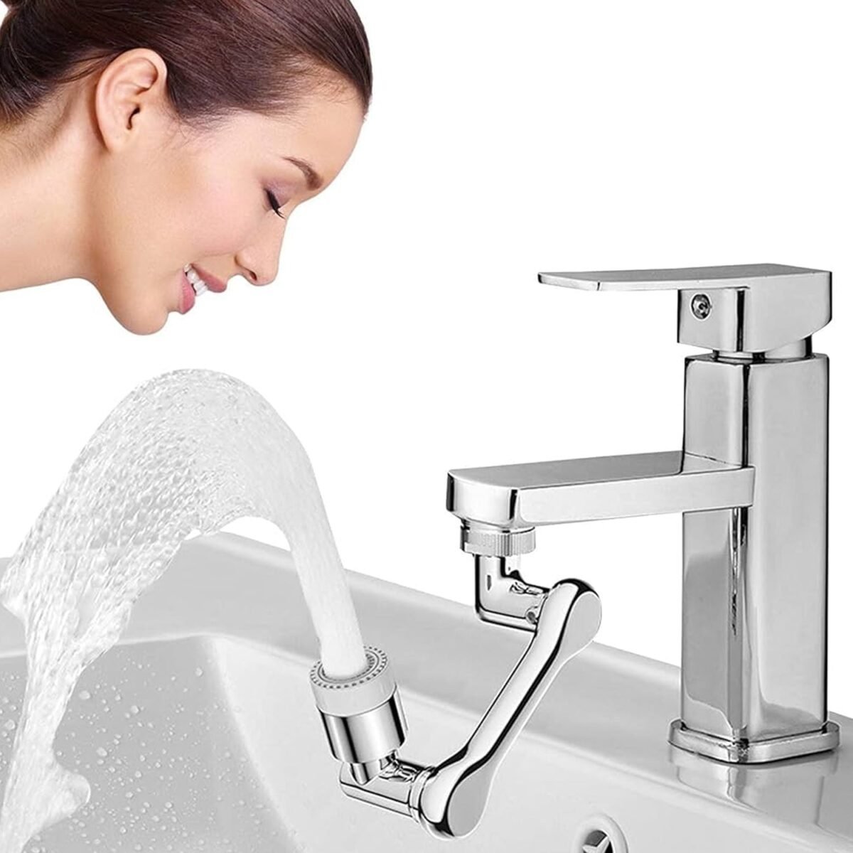 Flexible Faucet Splash Head Extender Aerator, Universal Splash Filter Faucet Sprayer (1 Set) - Image 5