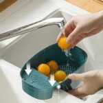 Kitchen Dish Drainer and Drying Rack Sink Basket for Washing Bowls Utensils Vegetables Fruits Storage Organiser - Image 8