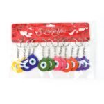 Evil Eye Rubber / Silicone Keychain (12 Pcs Set / Mix Color) - Image 5