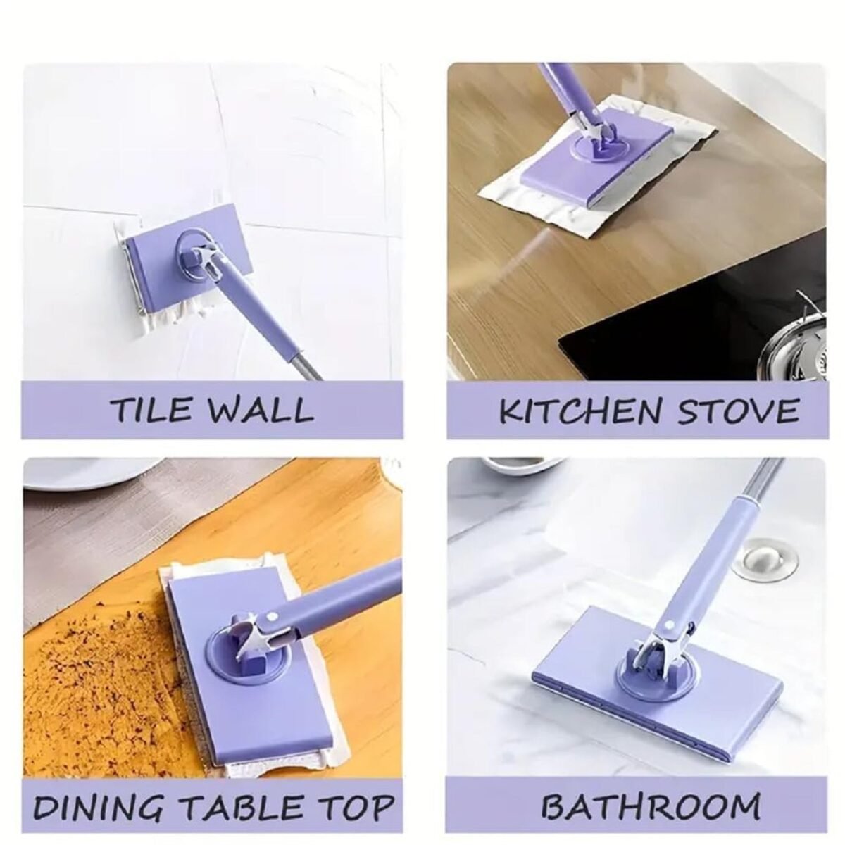 Automatic Cloth Changing Mini Mop with Push Pull Cloth Changing Handle (1 Pc) - Image 8