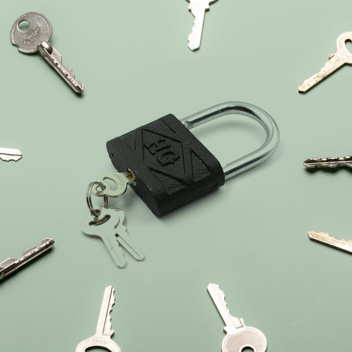 Thickened Black Iron Padlock – Brass Core, Waterproof, Anti-Theft (75/60/32mm) - Image 10