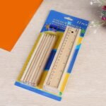 Colorful Wooden Pencil Set with Pencil box, Ruler, Sharpener For for Kids, Artist, Architect (12 Pcs Set) - Image 7