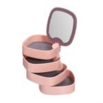 4 Layers Jewellery Box, 360 Degree Rotating Jewelry Box, Jewelry and Earring Organizer Box with Mirror, Accessory Storage Box (Multicolor) - Image 4
