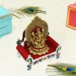 Bal Gopal Sihasan Throne - Large Decorative Stand for Home Temple Deity Display - Image 3