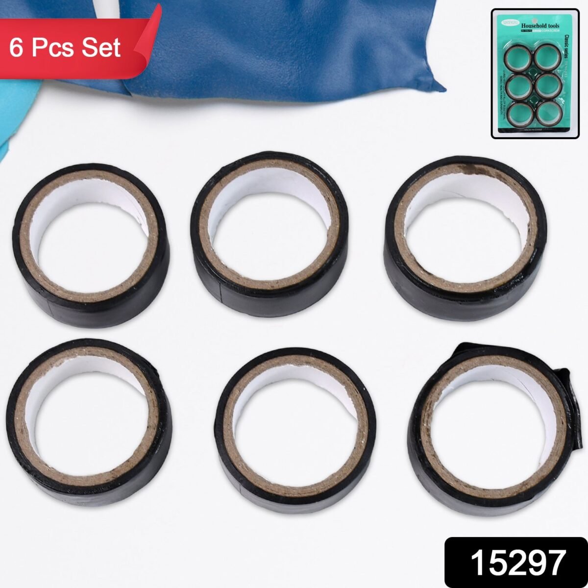 General Electrical Tape, All purpose PVC electrical tape (6 Pcs Set) - Image 2