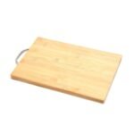 Thick Wooden Bamboo Kitchen Chopping Cutting Slicing Board with Holder for Fruits Vegetables Meat - Image 4