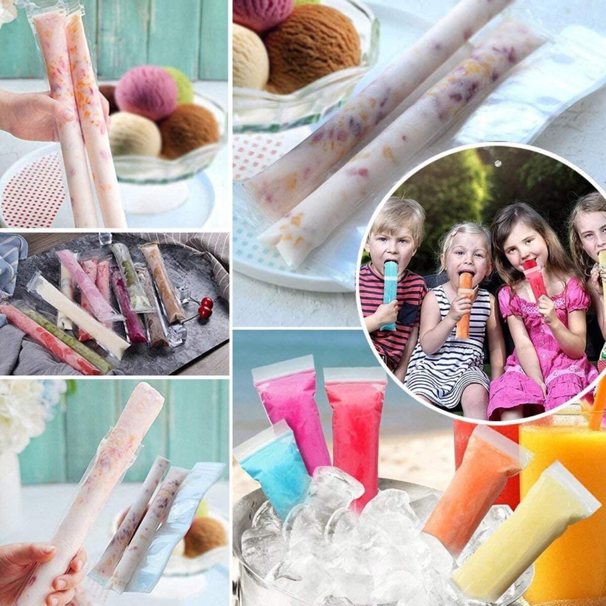 DIY Manual Popsicle Maker – Reusable Ice Cream Mold (Approx 20 Pcs Packing Bag) - Image 3