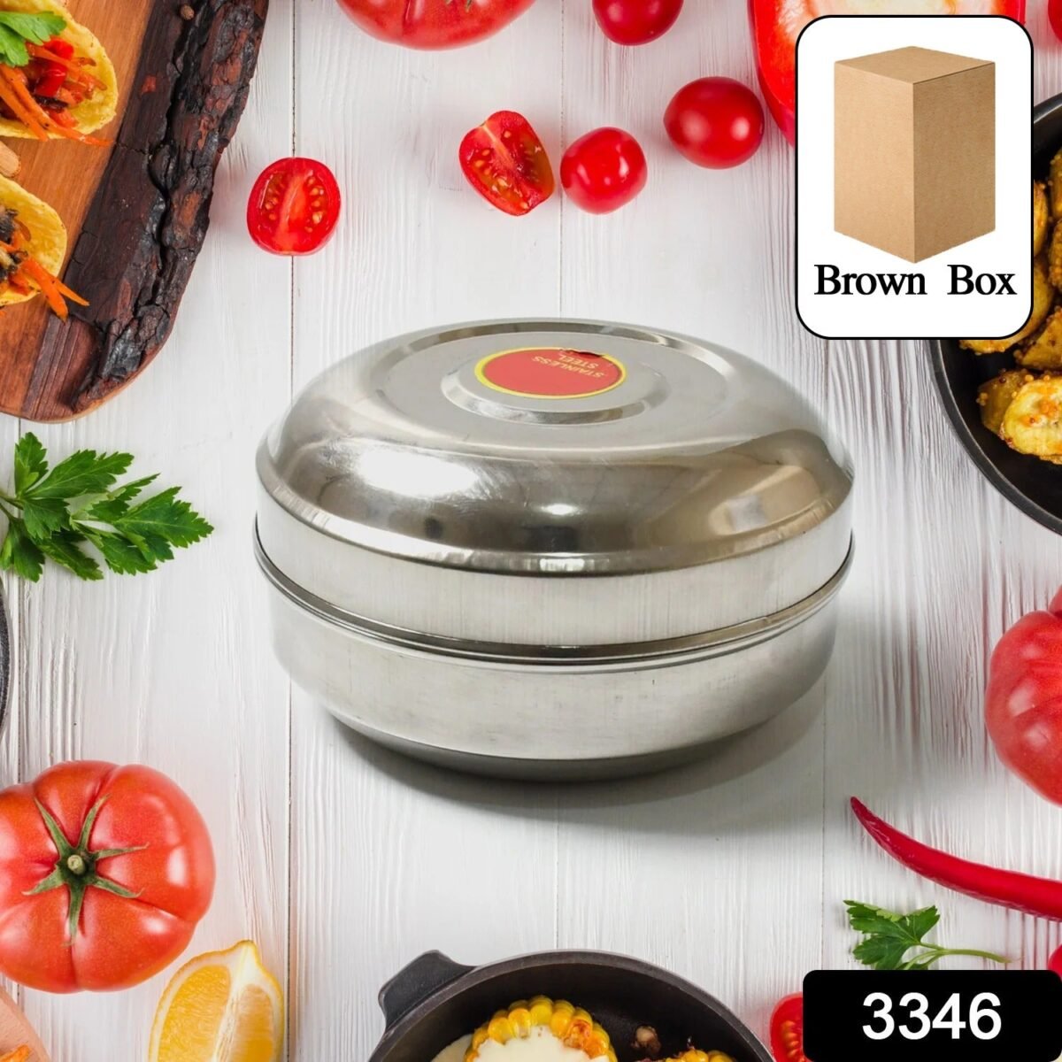 Multi-Purpose Stainless Steel Round Shape Tiffin Box - Image 2