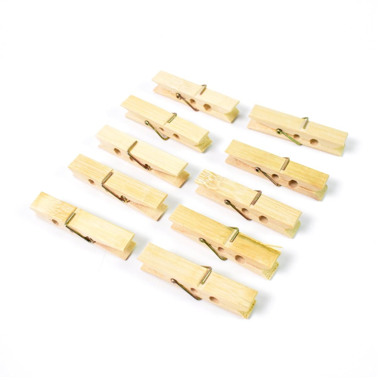 Heavy Duty Bamboo Wooden Cloth Clips / Pegs (10 Pcs Set) - Image 5