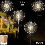Colorful Multi Led Outdoor Solar Garden Lights (4 Pcs Set) - Image 2